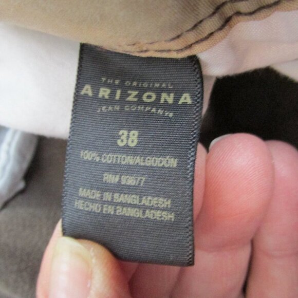 Arizona Jean Co Cargo Shorts Mens Size 38‎ Brown Flat Front Casual - Picture 3 of 4
